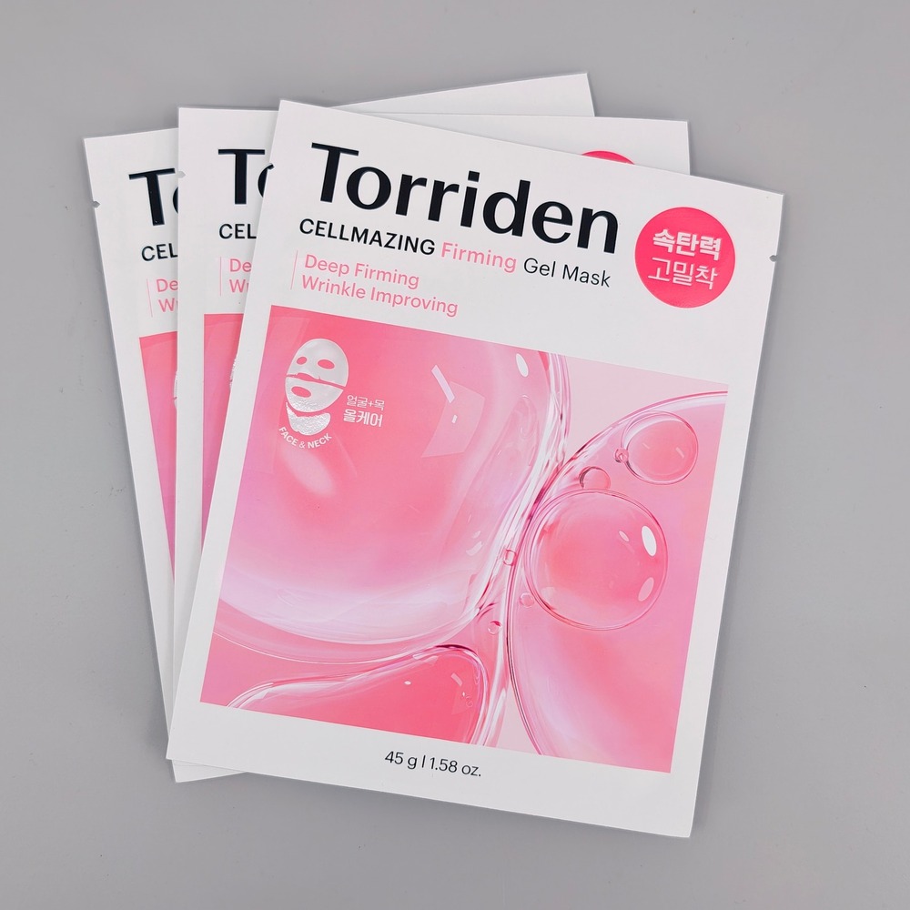 Torriden Cellmazing Firming Gel Mask 3 Pack 5D Collagen Wrinkle Care 45g Korea